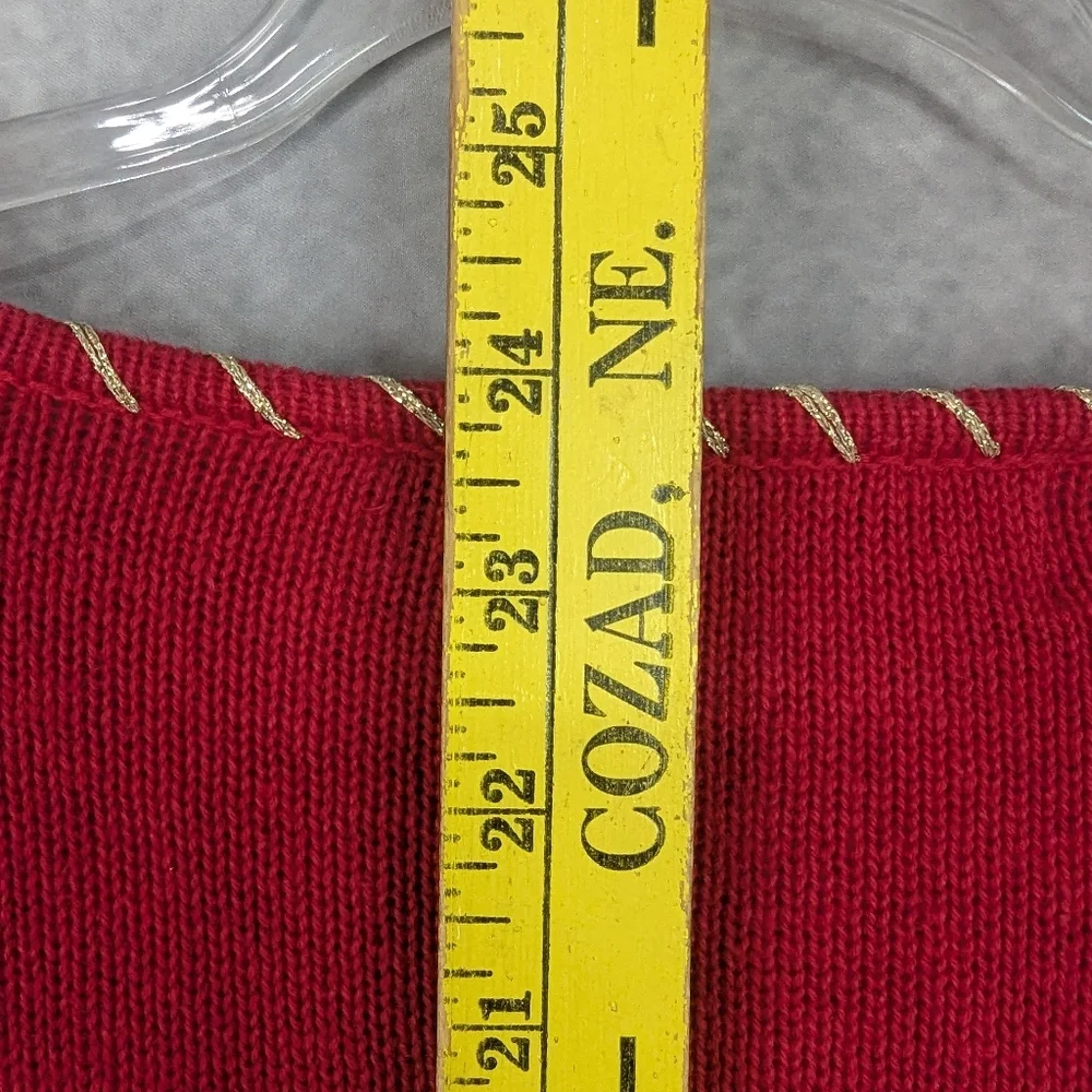 Tiara International Christmas Collection Size XL Beaded/Sequin Cardigan Sweater - Picture 15 of 16